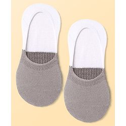 Pine Active Cotton Knit No Show Slip In Socks - Black Grey & Blue