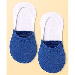 Pine Active Cotton Knit No Show Slip In Socks - Black Grey & Blue