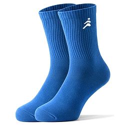 Pine Active Cotton Lycra Knit Breathable Athletic Logo Designed Socks Pack Of 3 - Black Red & Blue