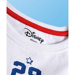 Pine Kids Disney Single Jersey Knit Half Sleeves Oversized Drop Shoulder T-Shirt With Mickey & Friends Graphic - White