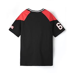 Pine Kids Marvel Single Jersey Knit Half Sleeves Oversized Drop Shoulder Raglan T-Shirt And Shorts Set With Avengers Graphics - Red & Black