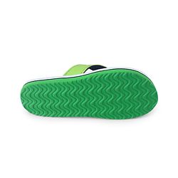 Pine Kids Slip On Flip Flops with Abstract Print - Yellow & Green