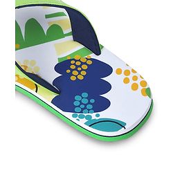 Pine Kids Slip On Flip Flops with Abstract Print - Yellow & Green