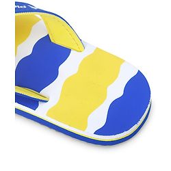 Pine Kids Slip On Flip Flops with Print -  Blue & Yellow
