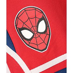 Pine Kids Marvel Terry Knit Knee Length Shorts With Spider Man Graphics - Red