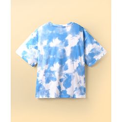 Pine Kids Marvel 100% Cotton Knit Drop Shoulder Half Sleeves T-Shirt And Shorts With Captain America Graphics - Blue