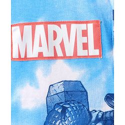 Pine Kids Marvel Single Jersey Knit Half Sleeves Tie & Dye Shirt With Front & Back Avengers Graphics  - Blue