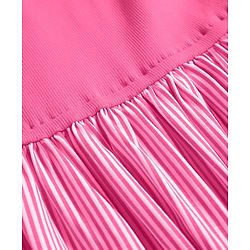 Pine Kids Cotton Knit Sleeveless Solid Color Frock  - Dark Pink