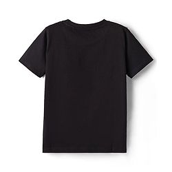 Pine Kids Marvel Single Jersey Knit Oversized Half Sleeves Drop Shoulder T-Shirt With Avengers Black Panther Graphics And Badge Detailing - Black
