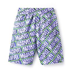 Pine Kids Marvel  Single Jersey Knit Half Sleeves Co-Ord  Oversized Drop Shoulder And Shorts Night Suit With Avengers Print - Blue