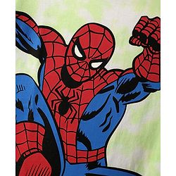 Pine Kids Marvel Single Jersey Knit Half Drop Shoulder Sleeves Oversized Tie & Dye T-Shirt with Spider Man Graphics - Light Green