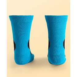 Pine Kids Disney Knit Antibacterial Socks With Stripes & Mickey Mouse Graphics Pack Of 3 - Red Light Blue & White