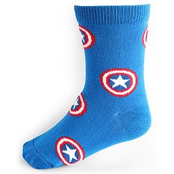 Pine Kids Marvel Knit Antibacterial Socks With Avenger Graphics Pack Of 3 - Red Blue & Green