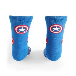 Pine Kids Marvel Knit Antibacterial Socks With Avenger Graphics Pack Of 3 - Red Blue & Green