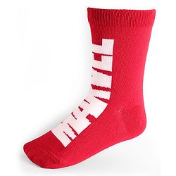 Pine Kids Marvel Knit Antibacterial Socks With Avenger Graphics Pack Of 3 - Red Blue & Green