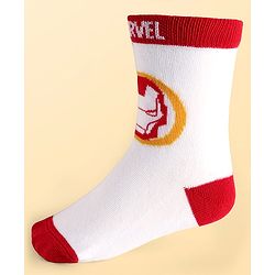 Pine Kids Marvel Knit Antibacterial Socks With Avengers Graphics Pack Of 3 - Green Light Blue & White