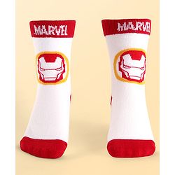 Pine Kids Marvel Knit Antibacterial Socks With Avengers Graphics Pack Of 3 - Green Light Blue & White