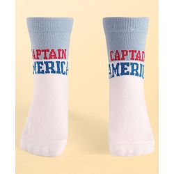 Pine Kids Marvel Knit Antibacterial Socks With Avengers Graphics Pack Of 3 - Red Blue & White