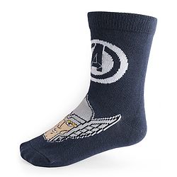 Pine Kids Marvel Knit Antibacterial Socks With Avengers Graphics Pack Of 3 -  Black Navy Blue & Brown