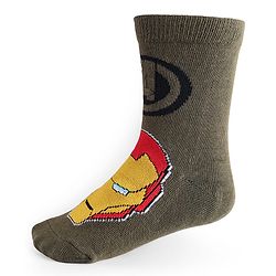 Pine Kids Marvel Knit Antibacterial Socks With Avengers Graphics Pack Of 3 -  Black Navy Blue & Brown