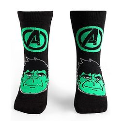 Pine Kids Marvel Knit Antibacterial Socks With Avengers Graphics Pack Of 3 -  Black Navy Blue & Brown