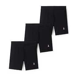 Pine Kids Cotton Lycra Knit Above Knee Length Solid Colors Cycling Shorts Pack of 3 (Color May Vary)