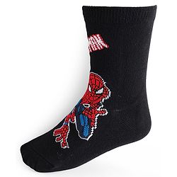 Pine Kids Marvel Knit Antibacterial Socks With Spider Man Graphics Pack Of 3 - Red Black & Grey