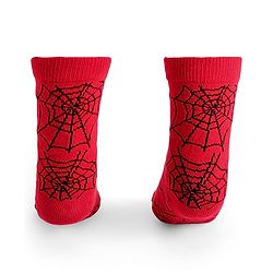 Pine Kids Marvel Knit Antibacterial Socks With Spider Man Graphics Pack Of 3 - Red Black & Grey