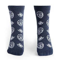 Pine Kids Marvel Knit Antibacterial Socks With Spider Man Graphics Pack Of 3 - Red Black & Grey