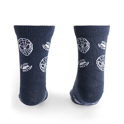 Pine Kids Marvel Knit Antibacterial Socks With Spider Man Graphics Pack Of 3 - Red Black & Grey
