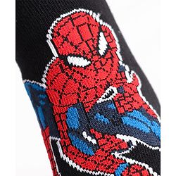 Pine Kids Marvel Knit Antibacterial Socks With Spider Man Graphics Pack Of 3 - Red Black & Grey