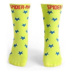 Pine Kids Knit Antibacterial Socks With Spider Man Graphics Pack Of 3 - Red Blue & Green