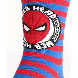 Pine Kids Knit Antibacterial Socks With Spider Man Graphics Pack Of 3 - Red Yellow & Blue
