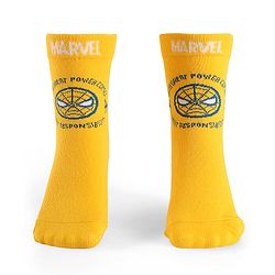 Pine Kids Knit Antibacterial Socks With Spider Man Graphics Pack Of 3 - Red Yellow & Blue