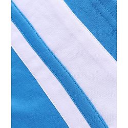 Pine Kids Looper Knit Knee Length Shorts with Soccer Text Print - Blue & White