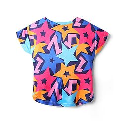 Pine Active Half Sleeves Abstract Printed T-Shirt - Pink & Orange