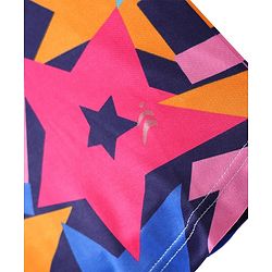 Pine Active Half Sleeves Abstract Printed T-Shirt - Pink & Orange