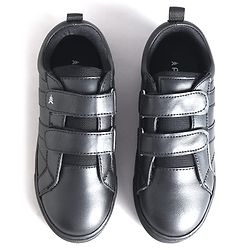 Pine Kids School Shoes With Velcro Closure - Black