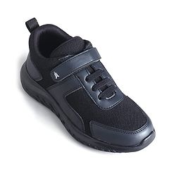 Pine Kids School Shoes with Velcro Closure - Black