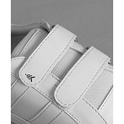 Pine Kids School Shoes with Velcro Closure - White