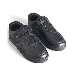 Pine Kids School Shoes with Velcro Closure - Black