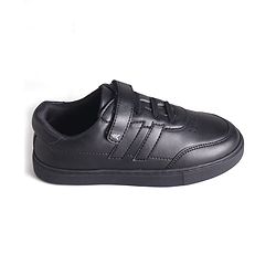 Pine Kids School Shoes with Velcro Closure - Black