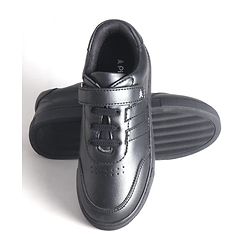 Pine Kids School Shoes with Velcro Closure - Black