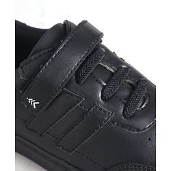 Pine Kids School Shoes with Velcro Closure - Black