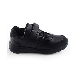 Pine Kids School Shoes with Velcro Closure - Black
