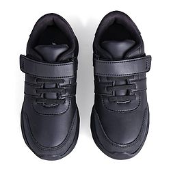 Pine Kids School Shoes with Velcro Closure - Black