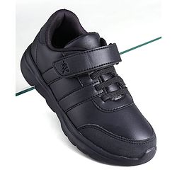 Pine Kids School Shoes with Velcro Closure - Black