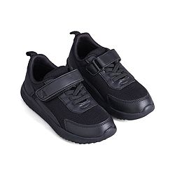 Pine Kids School Shoes with Velcro Closure - Black
