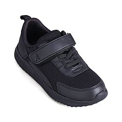 Pine Kids School Shoes with Velcro Closure - Black