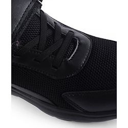 Pine Kids School Shoes with Velcro Closure - Black